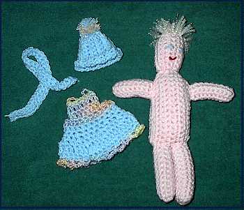 crocheted doll