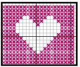 cross stitched heart for granny square